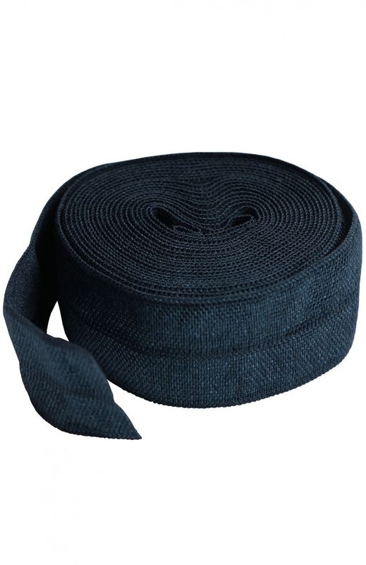 Fold over elastic navy