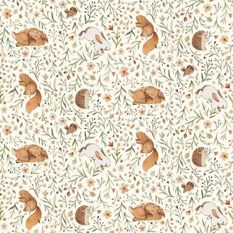108'' Forest animals backing