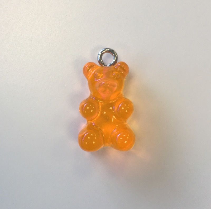 Gummibjørn charms lys oransje