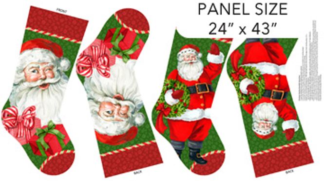 Hovedbilde Vintage Christmas julestrømpe panel
